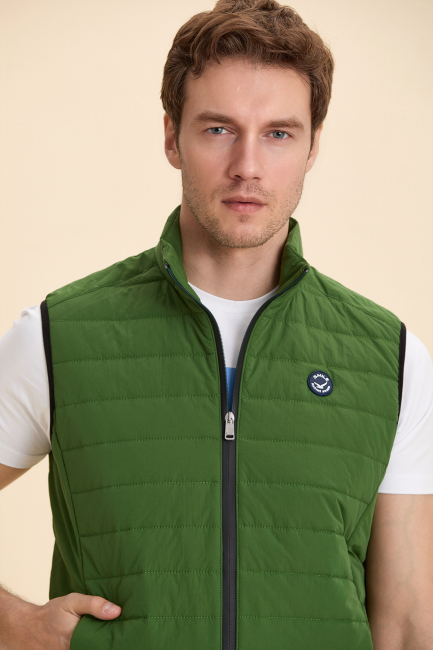 Green Puffer Vest Green