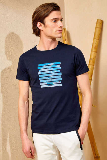 SMILE - MORNE MAN T- SHIRT - NAVY