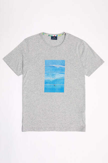 SMILE - NASSAU MAN T- SHIRT - GREY MELANGE (1)