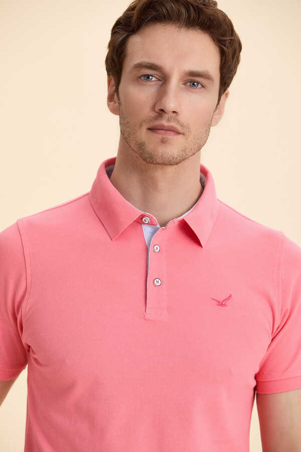 Mercan %100 Pamuk Logolu Polo Tişört