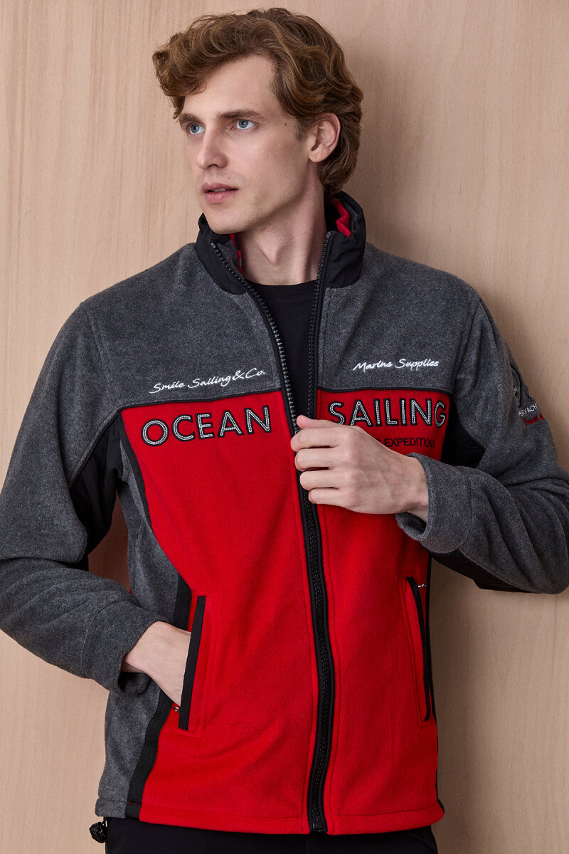 Antrasit - Kırmızı Sweatshirt