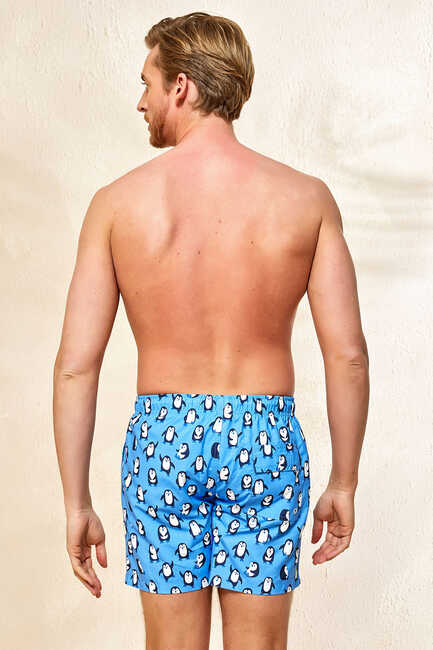 PENGUI MAN SWIM SHORTS - BLUE - Thumbnail