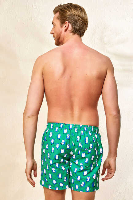 PENGUI MAN SWIM SHORTS - GREEN - Thumbnail