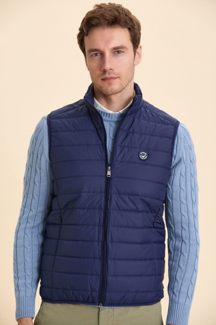 Navy Blue Inflatable Vest Lacivert