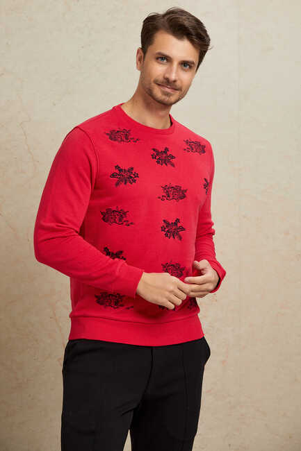 SMILE - RIWORY ERKEK SWEATSHIRT - FUŞYA (1)