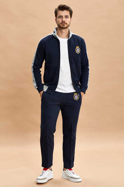 Lacivert %100 Pamuk Sweatshirt 