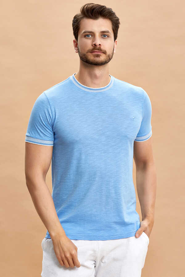 Blue Cotton Modal T-shirt