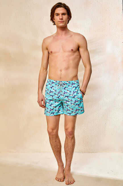 SHARK BAY MAN SWIM SHORTS - MINT - SMILE (1)