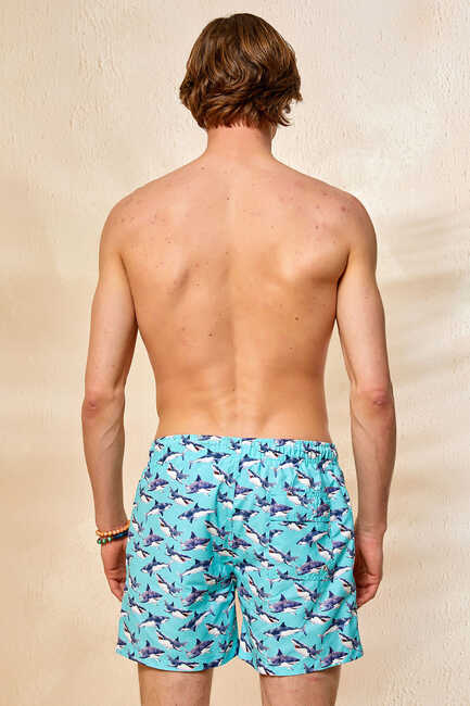 SHARK BAY MAN SWIM SHORTS - MINT - Thumbnail