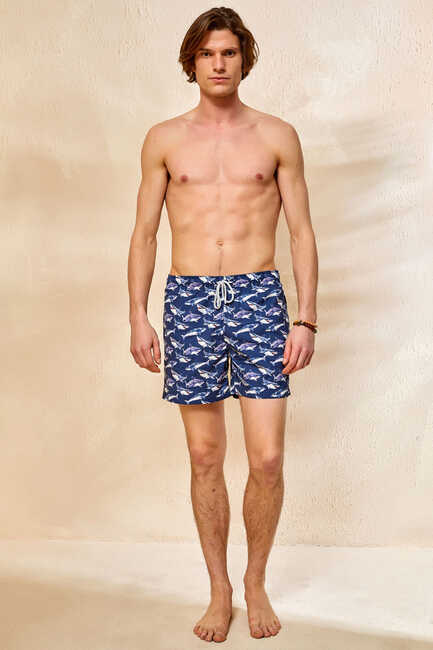 SHARK BAY MAN SWIM SHORTS - NAVY - SMILE (1)