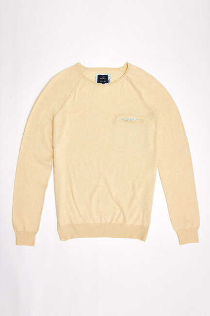 SMILE - VINCENT ROUND NECK KNITWEAR - YELLOW (1)