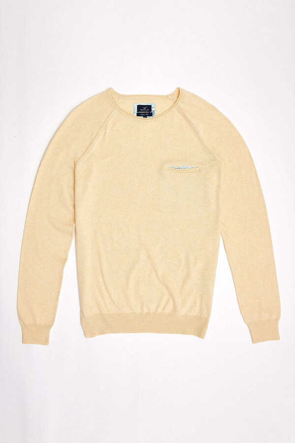 SMILE - VINCENT ROUND NECK KNITWEAR - YELLOW (1)