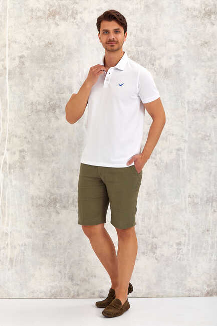 White Polo T-Shirt Beyaz