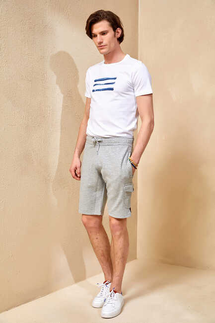 STONE SWEAT SHORTS - GREY MELANGE - Thumbnail