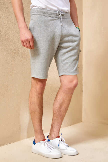 SMILE - STONE SWEAT SHORTS - GREY MELANGE