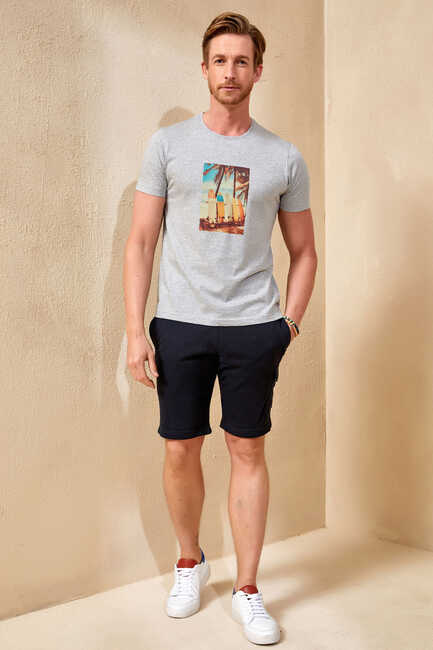 SURFY MAN T- SHIRT - GREY MELANGE - Thumbnail