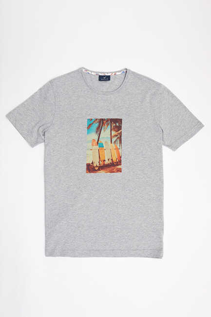 SMILE - SURFY MAN T- SHIRT - GREY MELANGE (1)