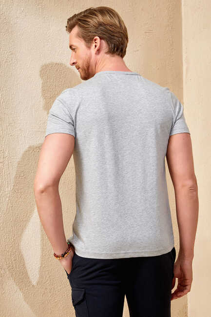 SURFY MAN T- SHIRT - GREY MELANGE - Thumbnail