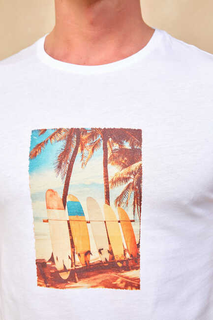 SURFY MAN T- SHIRT - WHITE - Thumbnail