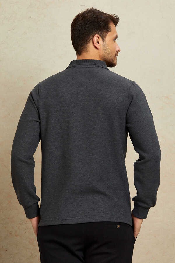 Haki Polo Sweatshirt - 6