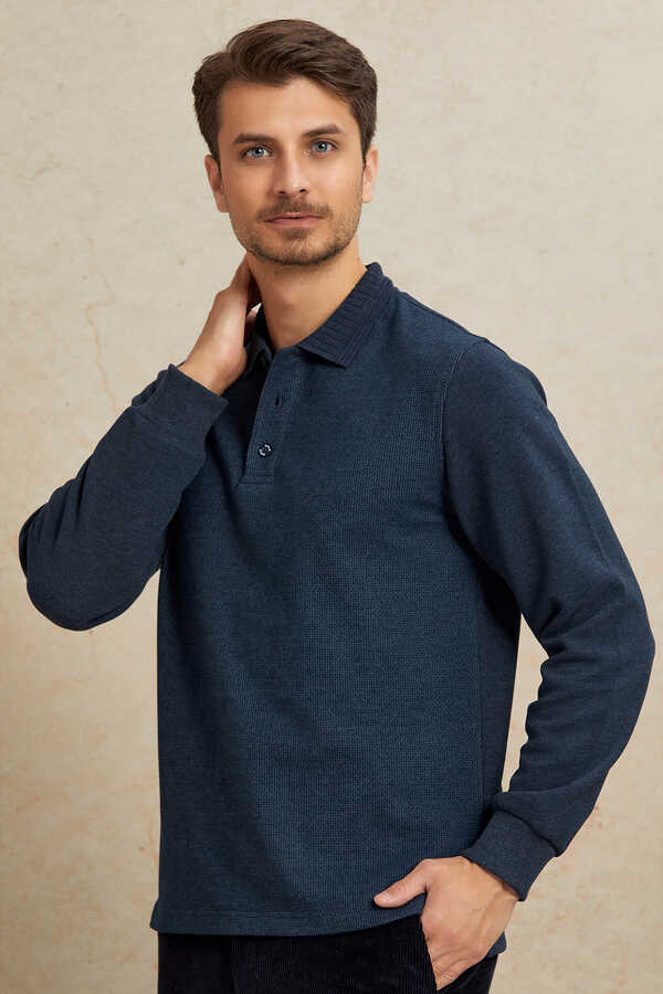 İndigo Polo Sweatshirt - 6