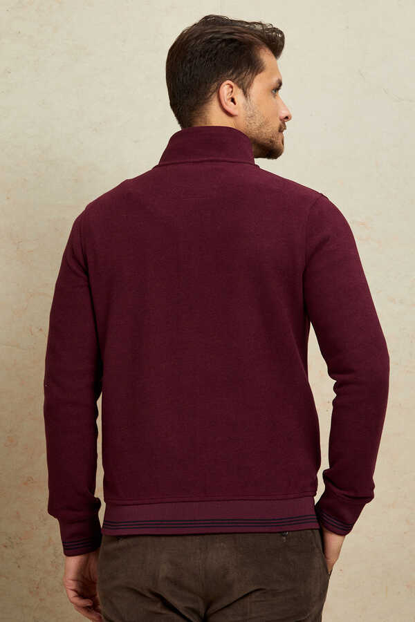 Bordo Sweat Ceket - 6