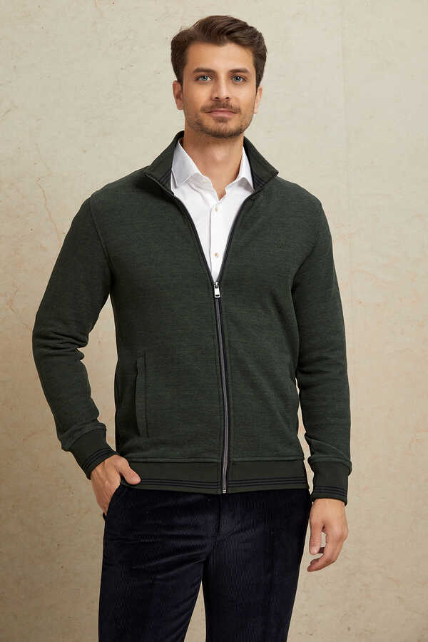 Haki Sweat Ceket - 2