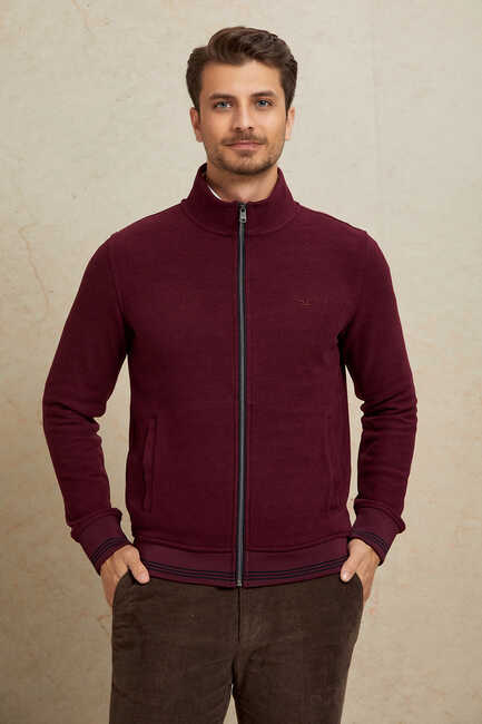 THORBERN SWEAT ERKEK CEKET - BORDO - Thumbnail