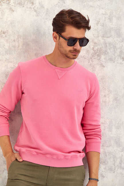 TILLER BİSİKLET YAKA SWEATSHIRT - PEMBE - Thumbnail