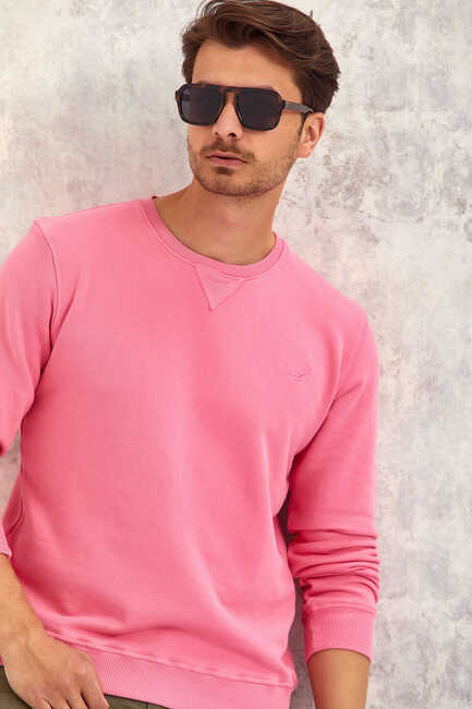 TILLER BİSİKLET YAKA SWEATSHIRT - PEMBE - Thumbnail