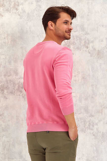 TILLER BİSİKLET YAKA SWEATSHIRT - PEMBE - Thumbnail