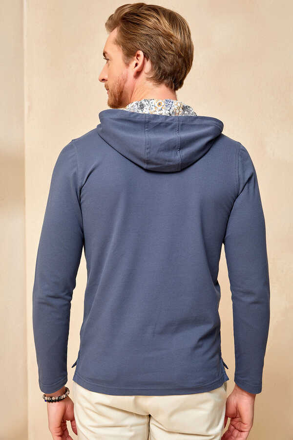 Füme Kapüşonlu Hoody - 6