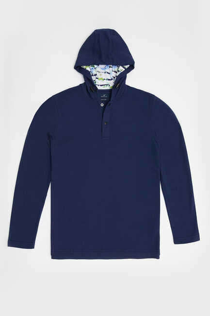 SMILE - TOBAGO HOODY SWEATSHIRT - NAVY (1)