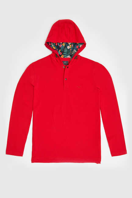 TOBAGO HOODY SWEATSHIRT - RED - SMILE (1)