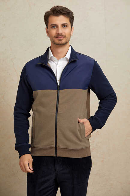 Bej %100 Pamuk Sweatshirt 