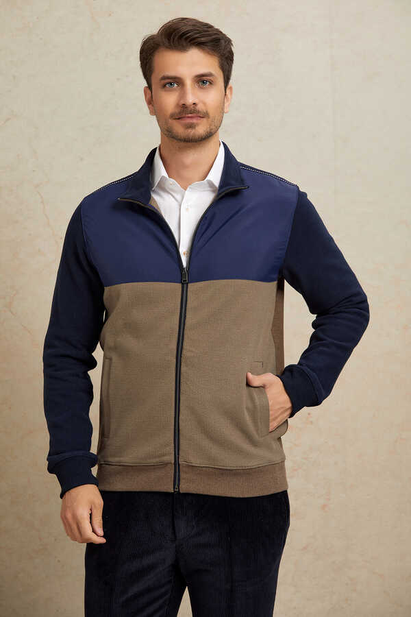 Bej Sweat Ceket - 1