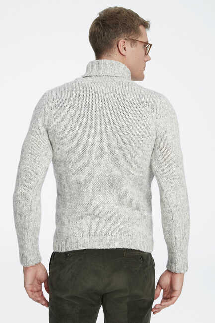 JAQUARD ROLL NECK PULLOVER - Thumbnail