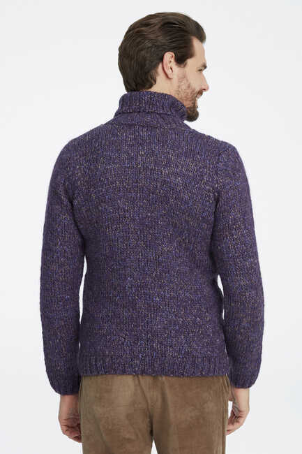 JAQUARD ROLL NECK PULLOVER - Thumbnail