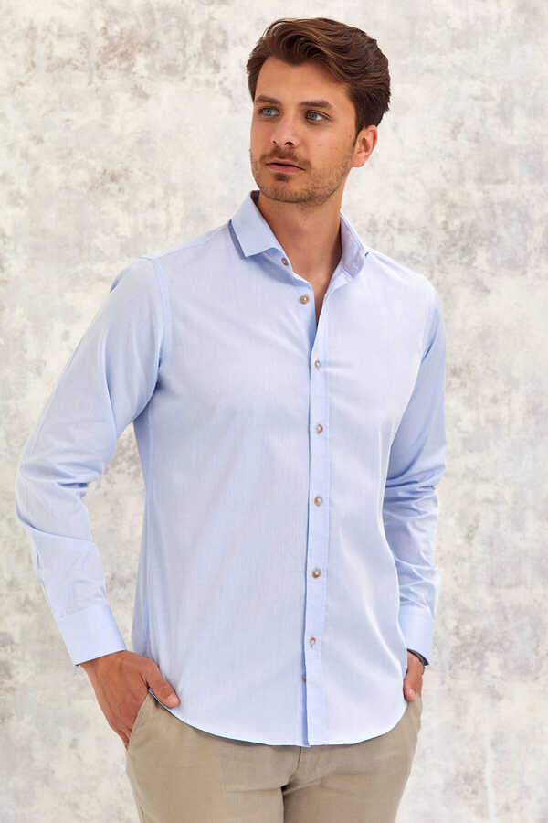 Mavi Pamuklu Gömlek