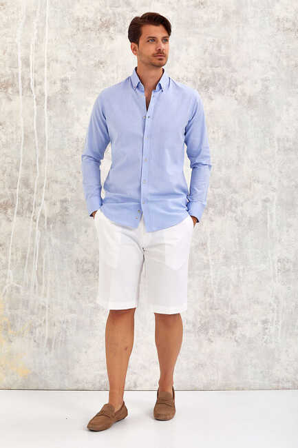 Blue 100% Cotton Shirt 