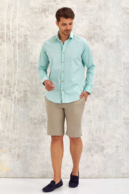 Yeşil Pamuklu Gömlek 