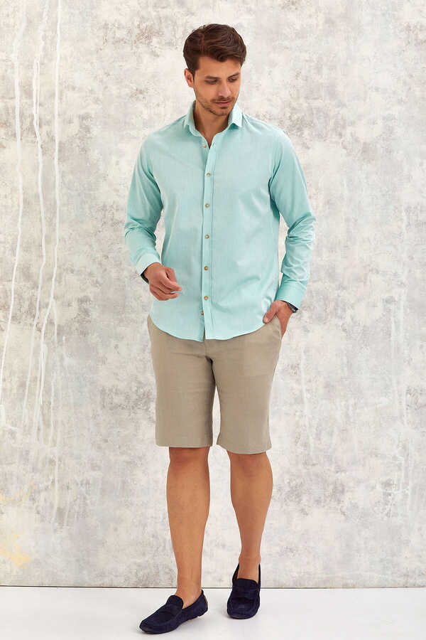 Yeşil Pamuklu Gömlek