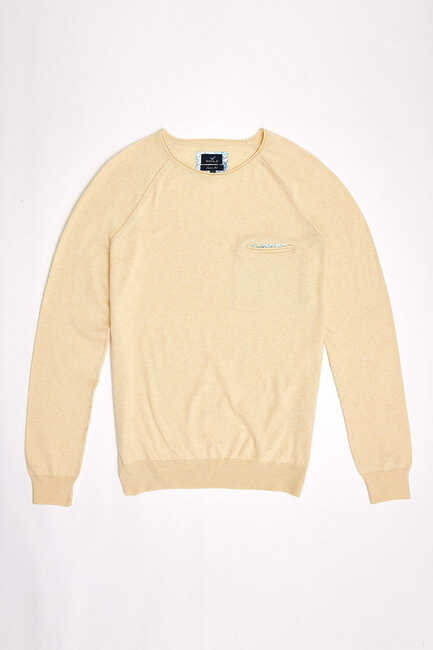 VINCENT ROUND NECK KNITWEAR - YELLOW - SMILE (1)