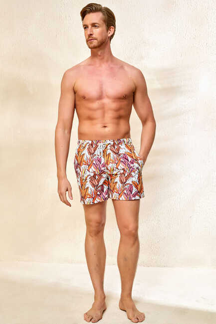 SMILE - WAIKOLOA MAN SWIM SHORTS - ORENGE (1)